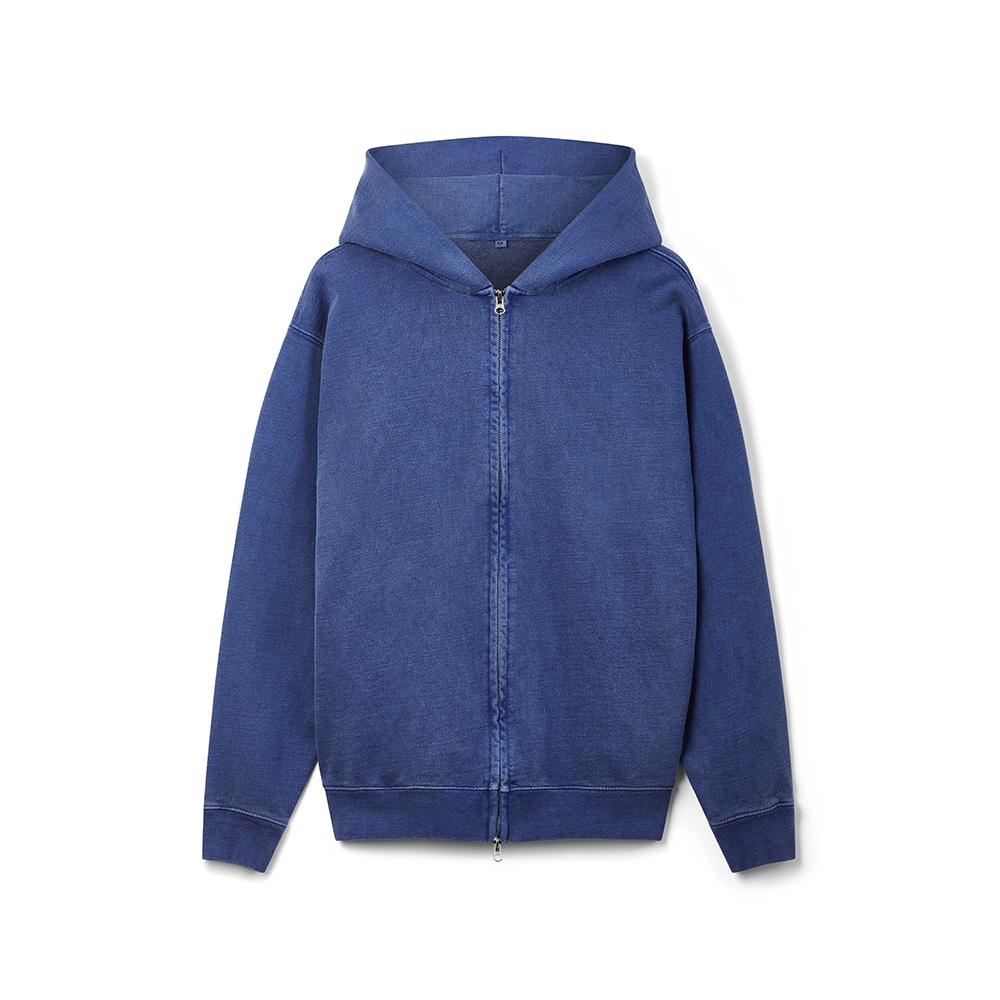 Denim Blue Zip Hoodie